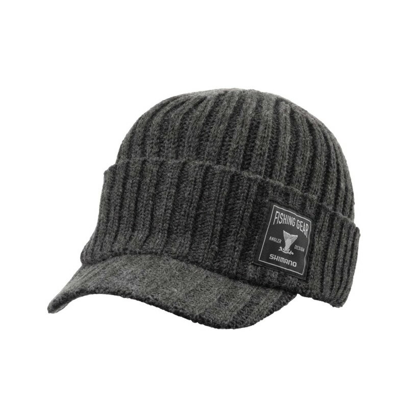 シマノ　CA-054X つば付きニットキャップ フリー チャコール