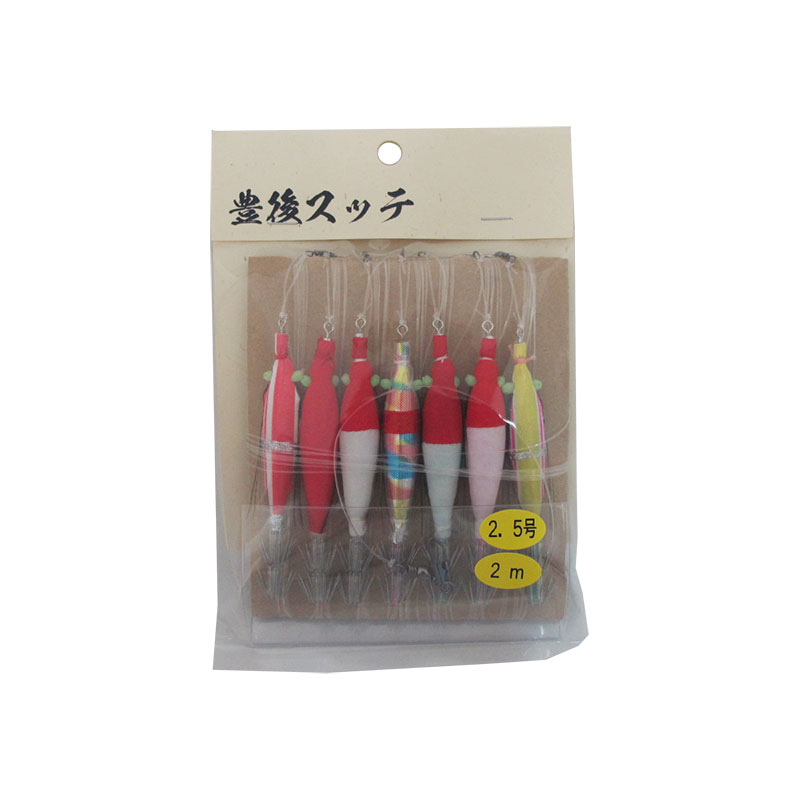 糀屋漁社　豊後スッテ 2.5号-7本付（2m間隔）