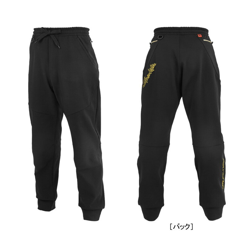 がまかつ　GM3757 スウェットパンツ ブラック/ゴールド L