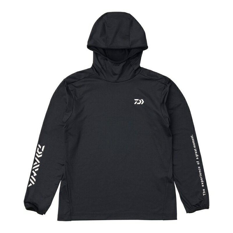 仕様表■突っ張らず動きやすい微起毛シャツ肌面に微起毛を配した柔らかい手触りのフーディーシャツ。ストレッチ性に優れているため、身体にフィットし、動きやすい。フード周りはぐるりとバインダー仕様でぴったりとフィットし、風が強い時にも便利。袖口はバインダー仕様で袖捲りしやすい。袖口は親指を通せるフィンガーホールつき。DAIWA DE-9224ダイワ DE-9224 ストレッチフーディーシャツ●サイズ:WM●身丈:63●身幅:46●裄丈:77.5●カラー:ブラック詳細はこちら