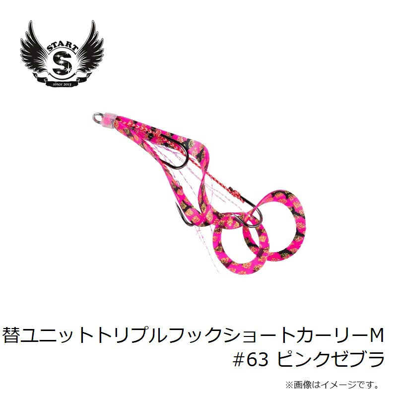 替ユニット トリプルフックショートカーリー M #63 ピンクゼブラ の商品画像3枚目