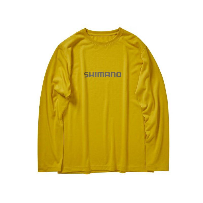シマノ　SH-011X ドライロゴTシャツ ロングスリーブ S マスタード