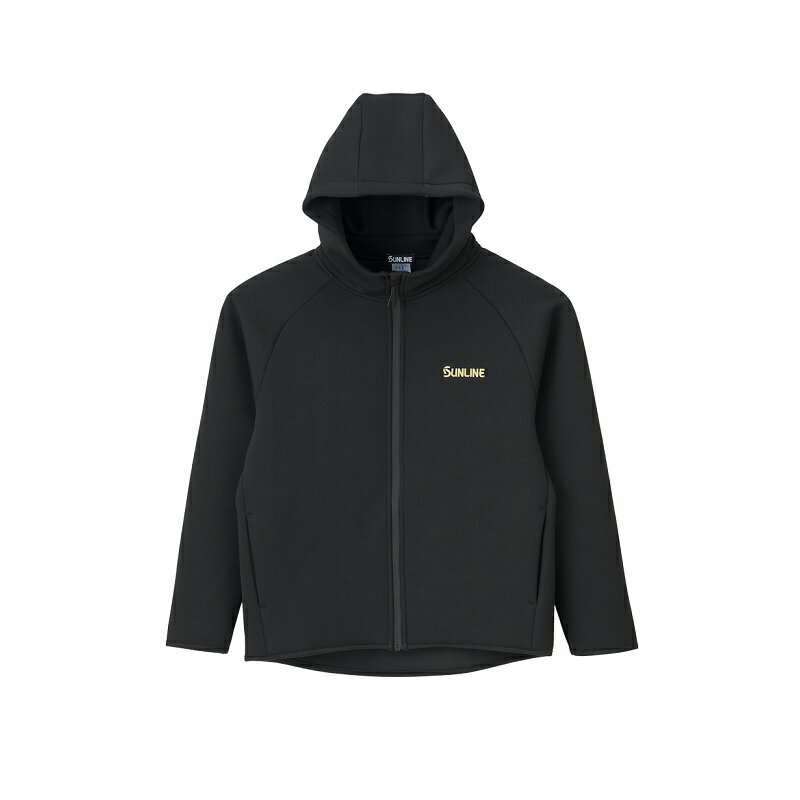 サンライン　SUW-15412 ダンボールニットフルジップパーカー ブラック XL