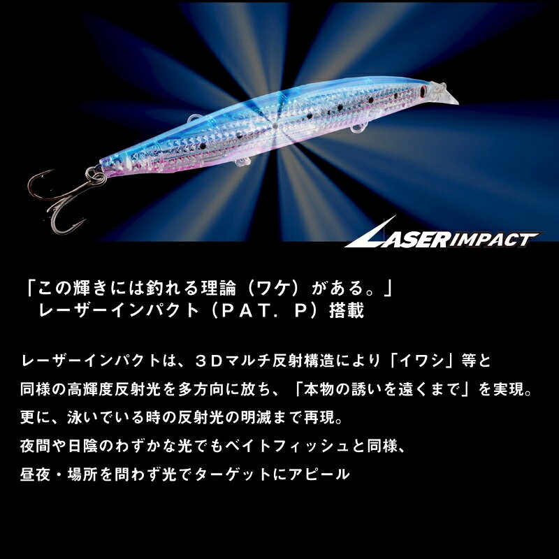 ショアラインシャイナーZバーティスR140S レーザーインパクト LIブルピンマーブル の商品画像3枚目