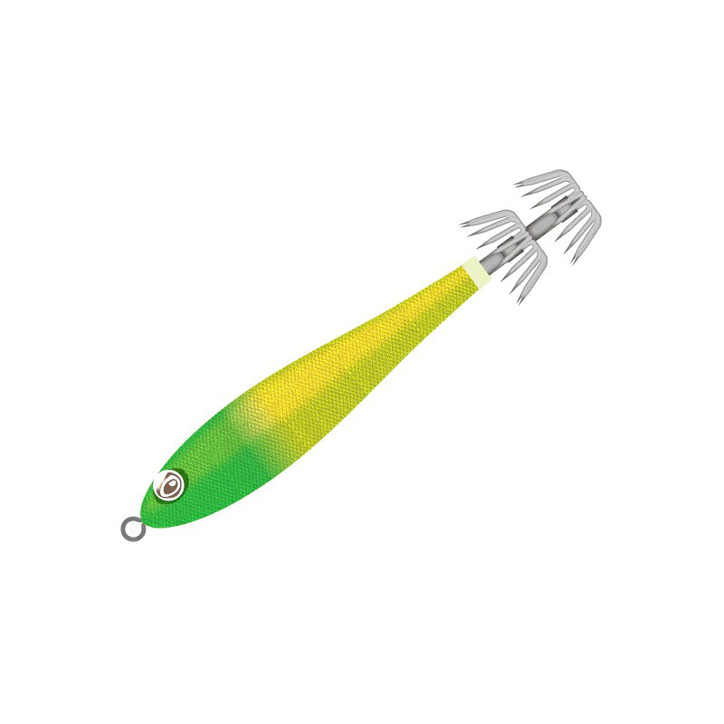 Kizakura Egi-bow Diamond Metal 15 Glow Lime Chart