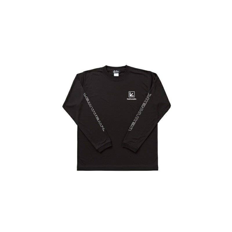 仕様表オールシーズン着用可能なドライ素材のロングTシャツ速乾、UVカット機能に優れた「ドライシルキータッチ」素材のロングTシャツ。tailwalkテイルウォーク tailwalk ロングスリーブ ドライTシャツ TYPE-01●サイズ:L●身丈(cm):71●身幅(cm):54●肩幅(cm):47●袖丈(cm):61●Color:ブラック●素材:ポリエステル 100％ リバーシブルメッシュ詳細はこちら