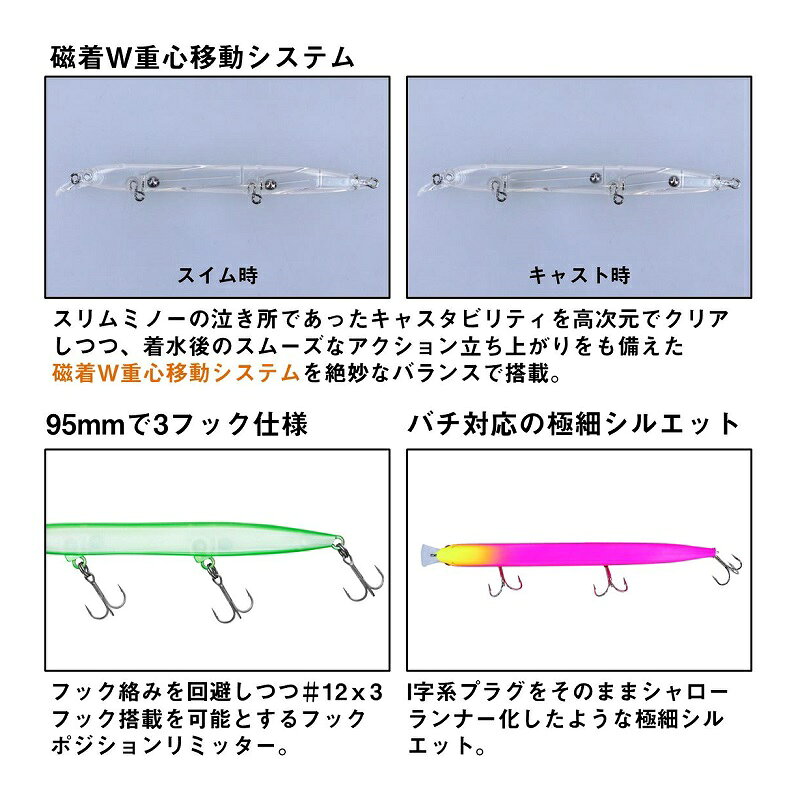 モアザン ヒソカ95F-SSR マットバチピンク の商品画像3枚目