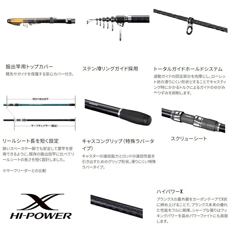 シマノ　25サーフチェイサー テレスコピック 33-405T　/ 投げ 竿