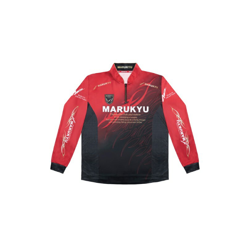 マルキュー　TR-01 マルキュージップアップシャツ レッド 3L
