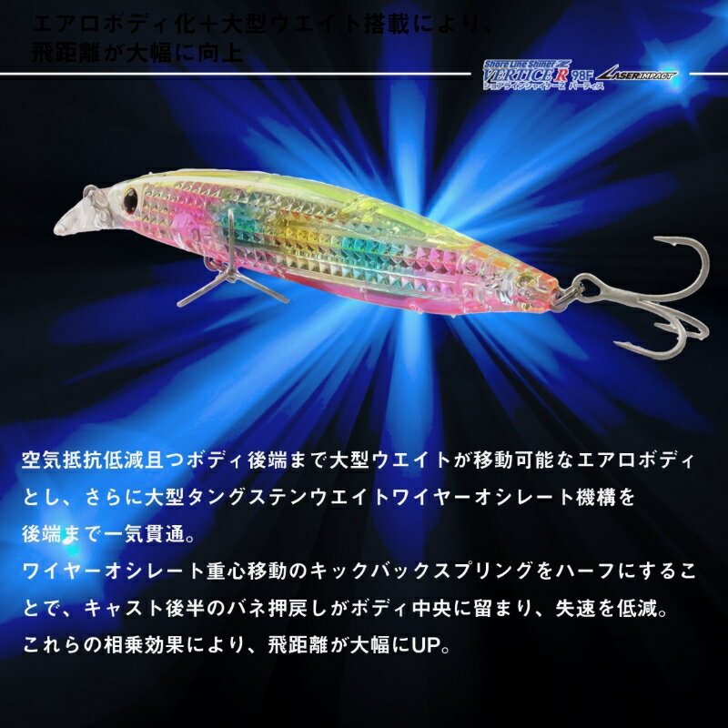 ショアラインシャイナーZバーティスR98F レーザーインパクト LIピンクヘッドクリアチャート (3)
