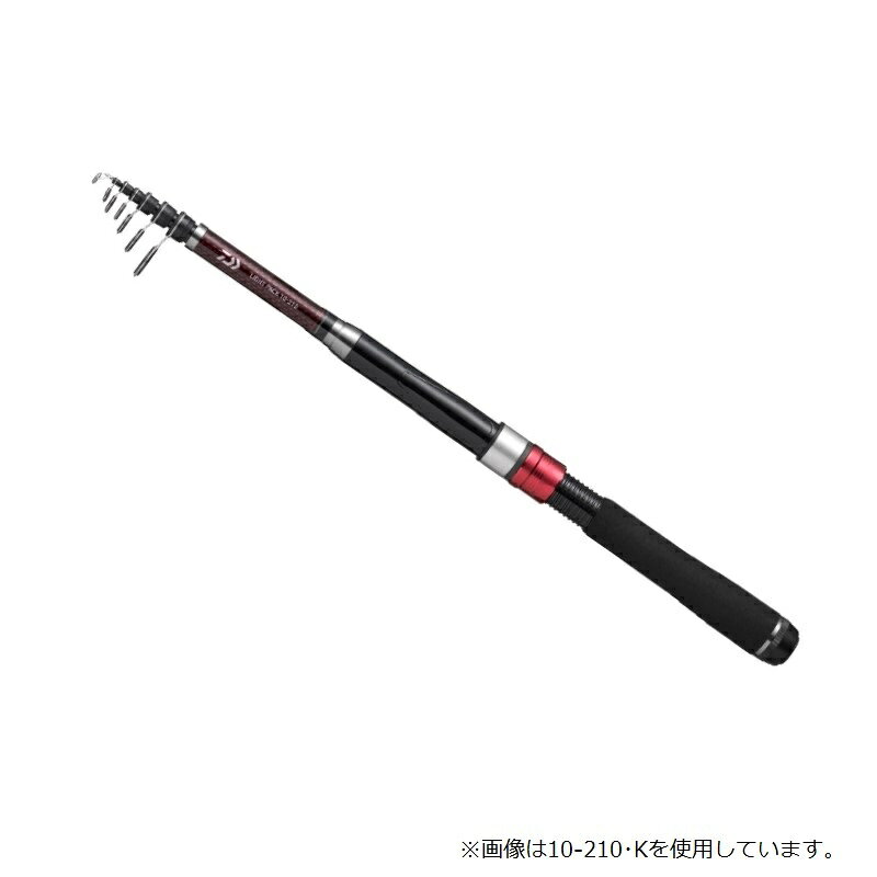 仕様表携帯に便利な小継万能振出ロッド。バッグにも収納しやすいコンパクトさが魅力の振出ロッド。ボート釣り、ルアーフィッシング、堤防からのチョイ投げ・サビキ釣りなど様々な場面で活躍。小継万能ロッドの決定版。ボート、ちょい投げ、サビキ釣り、ルアーに。強度、食い込み、感度に優れたグラスソリッド穂先を搭載。DAIWA　LIBERTY CLUB LIGHT PACKダイワ　リバティクラブ ライトパック●アイテム：リバティクラブLパック 20-240・K●全　長：2.48m●継　数：8●仕舞寸法：45cm●先径/元径：1.6/16.8mm●ルアー重量：7〜30g●錘負荷：15〜25号●カーボン含有率：27％●付属品：透明冨士PTCカバー詳細はこちら