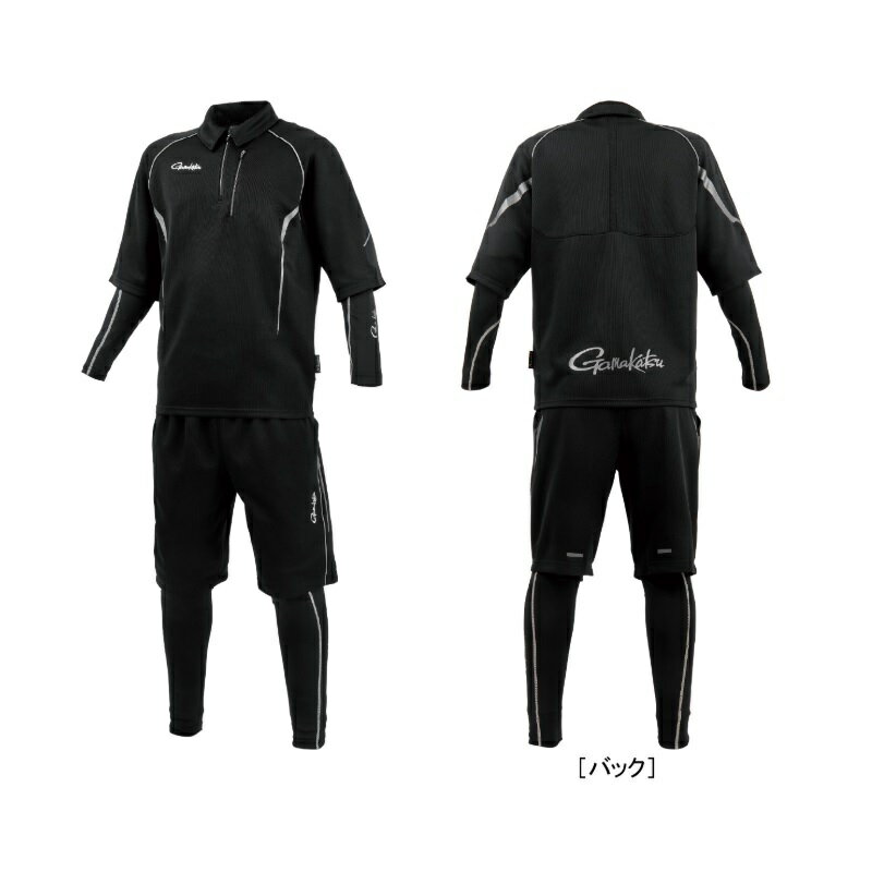 がまかつ　GM3779 アクティブクールスーツ ブラック/ブラック 3L