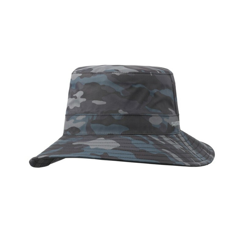 シマノ　CA-063Y レイン バケットハット M ブラックマルチカモ