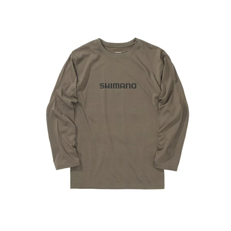 シマノ　SH-022W ドライロゴTシャツ ロングスリーブ 2XL ダークカーキ