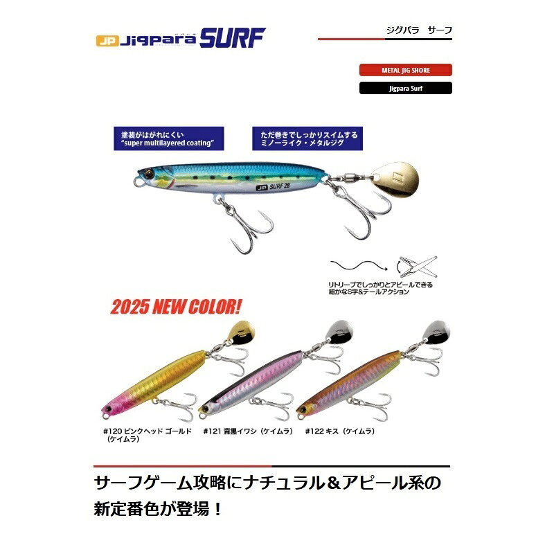 ジグパラ サーフ 28g 背黒イワシ(ケイムラ) の商品画像2枚目