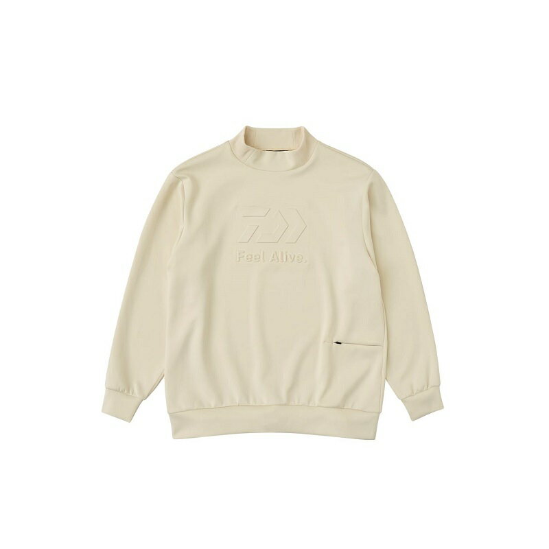 ダイワ DE-8725 DANROTECHスウェットモックネック ライトベージュ L【釣り 防寒ウェア 防寒着】