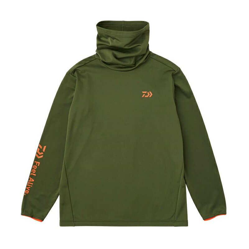 ダイワ　DE-9325 ストレッチシャツネックウォーマー オリーブグリーン XL