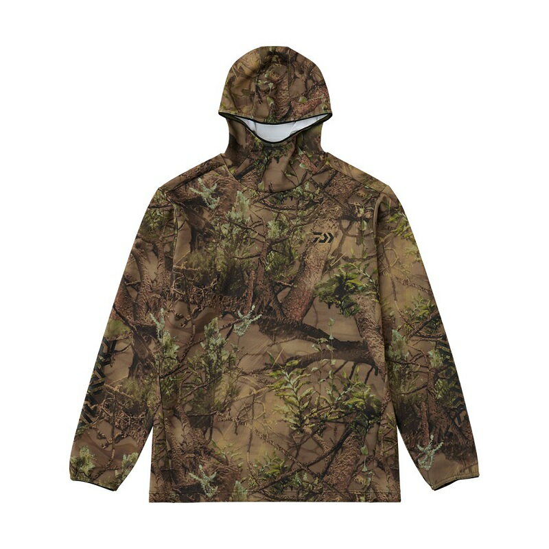 仕様表突っ張らず動きやすい微起毛シャツ肌面に微起毛を配した柔らかい手触りのフーディーシャツ。ストレッチ性に優れているため、身体にフィットし、動きやすい。フード周りはぐるりとバインダー仕様でぴったりとフィットし、風が強い時にも便利。袖口はバインダー仕様で袖捲りしやすい。袖口は親指を通せるフィンガーホールつき。【製品詳細】■裏起毛■袖口ループ■ストレッチ【その他機能】■ストレッチストレッチ性に優れた素材を使用することで、体の動きに追従するストレスフリーな着心地と快適なフィット感を提供する。DAIWA　DE-9225ダイワ　ストレッチシャツフーディー●サイズ：XL(LL)●身長(cm)：177〜183●胸囲(cm)：97〜103●胴囲(cm)：83〜89●カラー：リアルレイク●素材：ポリエステル92％・ポリウレタン8％※サイズは目安です。詳細はこちら