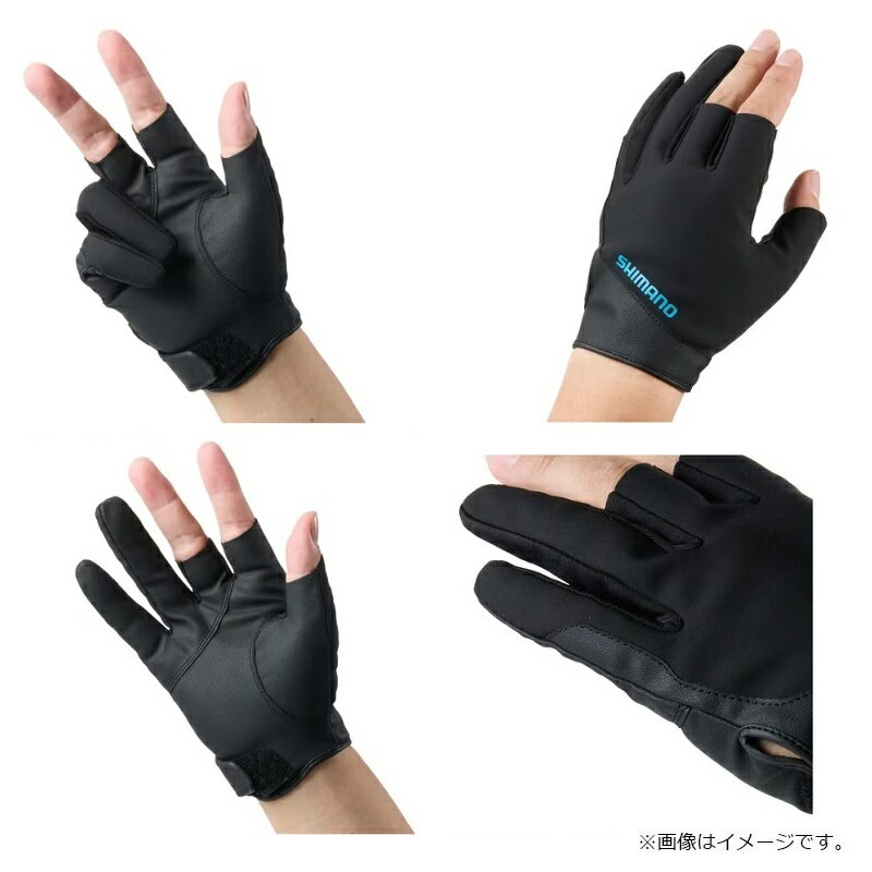 シマノ　GL-070Y 01 ベーシックウォーム グローブ3 L ブラック【釣り　防寒グローブ】