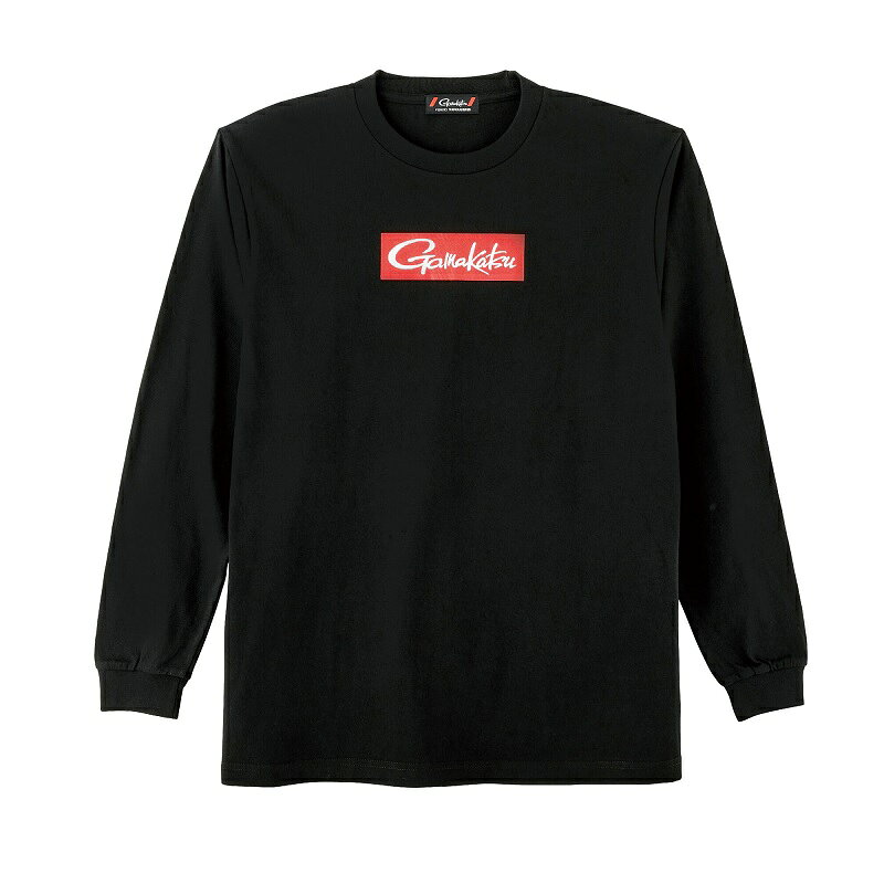 がまかつ　GM3811 ロングスリーブTシャツ(ボックスロゴ) ブラック M