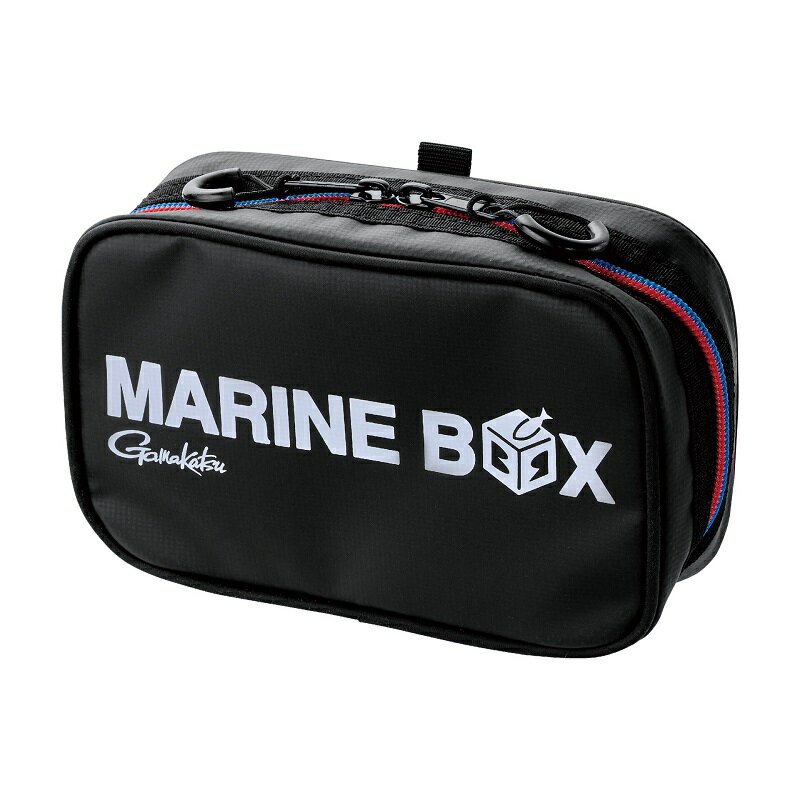がまかつ　GM2610 アディショナルポーチ M ブラック (MARINE BOX) 横型 仕切り有
