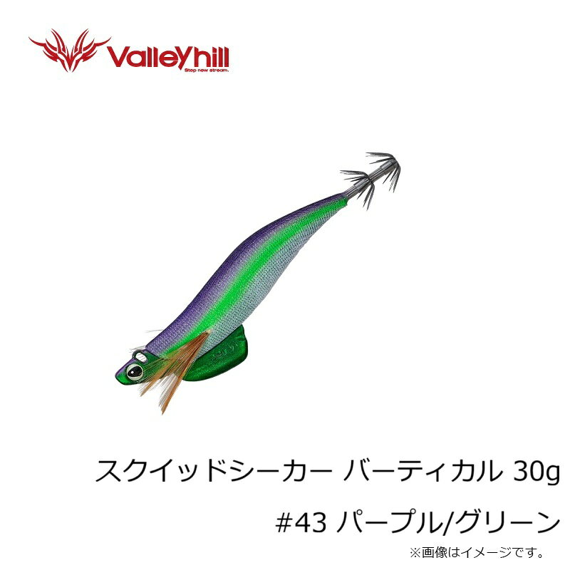 釣具のFTOのバレーヒル　スクイッドシーカー バーティカル 30g #43 パープル/グリーン｜アングル3