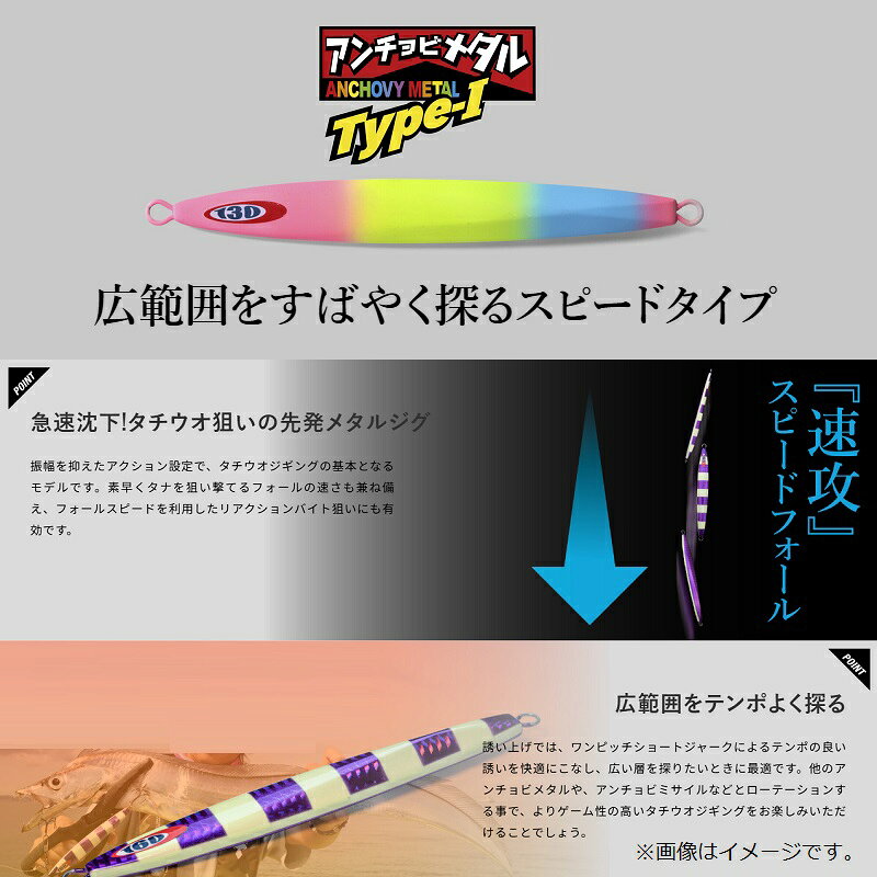 アンチョビメタル TYPE-1 160g 有明シルエットマットブラック の商品画像2枚目