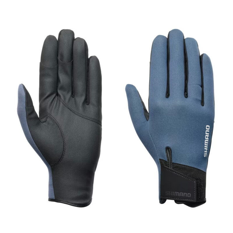 シマノ GL-052Y 03 タイタニューム・アルファ グローブ 指出し L ブルーグレー【釣り 防寒グローブ】