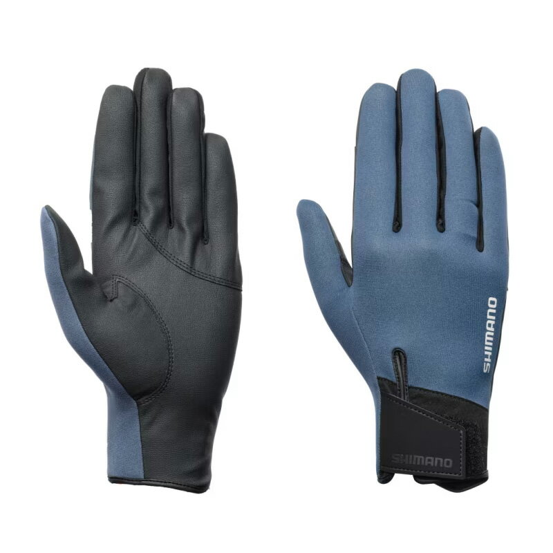 シマノ GL-053Y 03 タイタニューム・アルファ グローブ フルカバー M ブルーグレー【釣り 防寒グローブ】