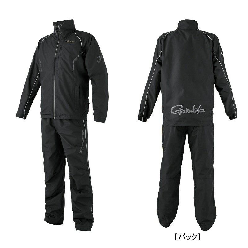 がまかつ　GM3791 ウィンドブレーカースーツ ブラック/ブラック M