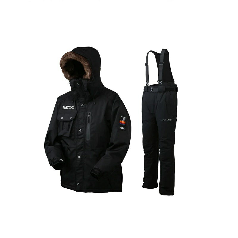 オレンジブルー　MZFW-865 mazume CORE ALL WEATHER SUIT ブラック L【釣り　防寒ウェア　防寒着】