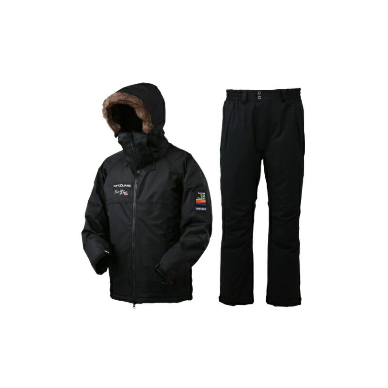 オレンジブルー　MZFW-869 mazume CONTACT ALL WEATHER SUIT ブラック 3L【釣り　防寒ウェア　防寒着】