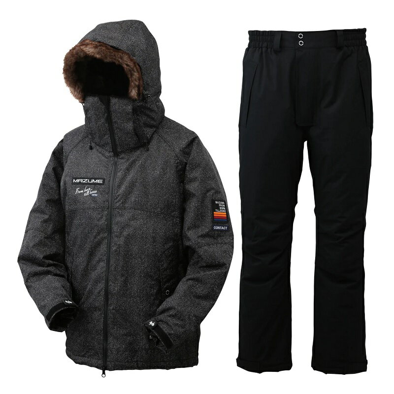オレンジブルー MZFW-870 mazume CONTACT ALL WEATHER SUIT ブラックヘリンボーン LL【釣り 防寒ウェア 防寒着】