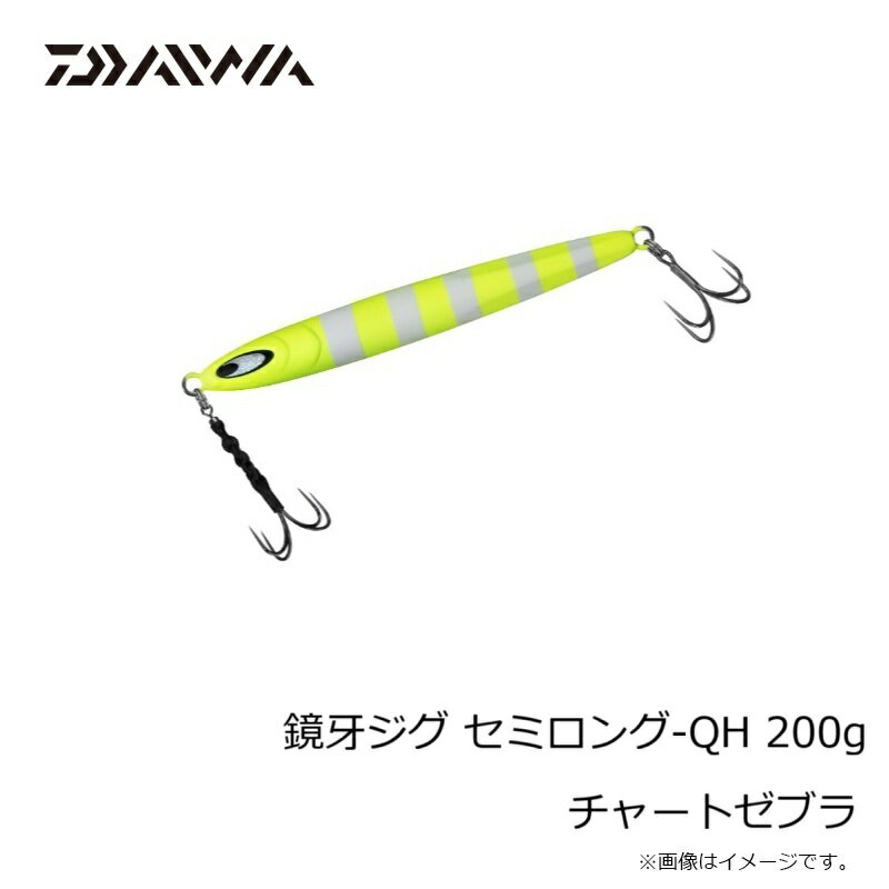 鏡牙ジグ セミロング-QH200 チャートゼブラ (3)