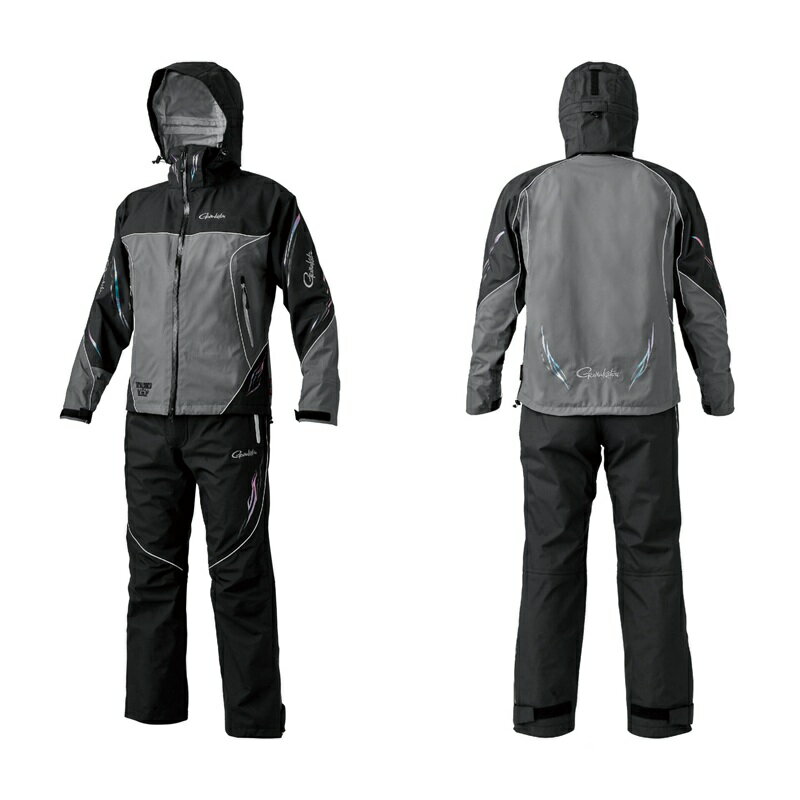 がまかつ　GM3798 アルテマシールドプロオールウェザースーツ ブラック/グレー LL