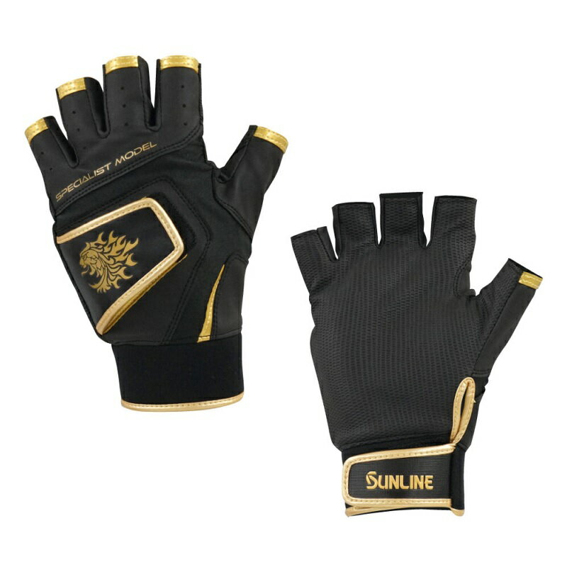 仕様表手の甲にマグネットホルダー付きで釣り鈎を簡易的にホールド可能。グリップ力と耐久性に優れる合成皮革を採用。操作感と保護性能を両立する5本タイプSUNLINE SUG-201サンライン　スペシャリストMAGグローブ(5本) ●カラー：ブラック●サイズ：M (23cm〜24cm)●素材：甲部：ニット（ナイロン/ポリウレタン）　　　　合成皮革（ナイロン/ポリウレタン）　　　　掌部：合成皮革（ナイロン/ポリウレタン）　　　　袖部：ポリエステル/ポリウレタン※サイズは目安です。詳細はこちら