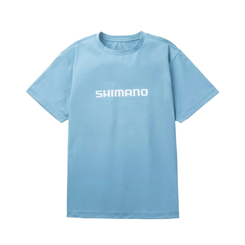 シマノ　SH-021Z ドライロゴTシャツ L スモークブルー