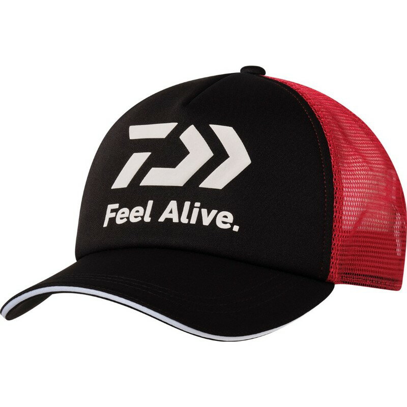 Wear - ダイワ　DC-6225 Feel Alive.ソフトハーフメッシュキャップ ブラックレッド フリー