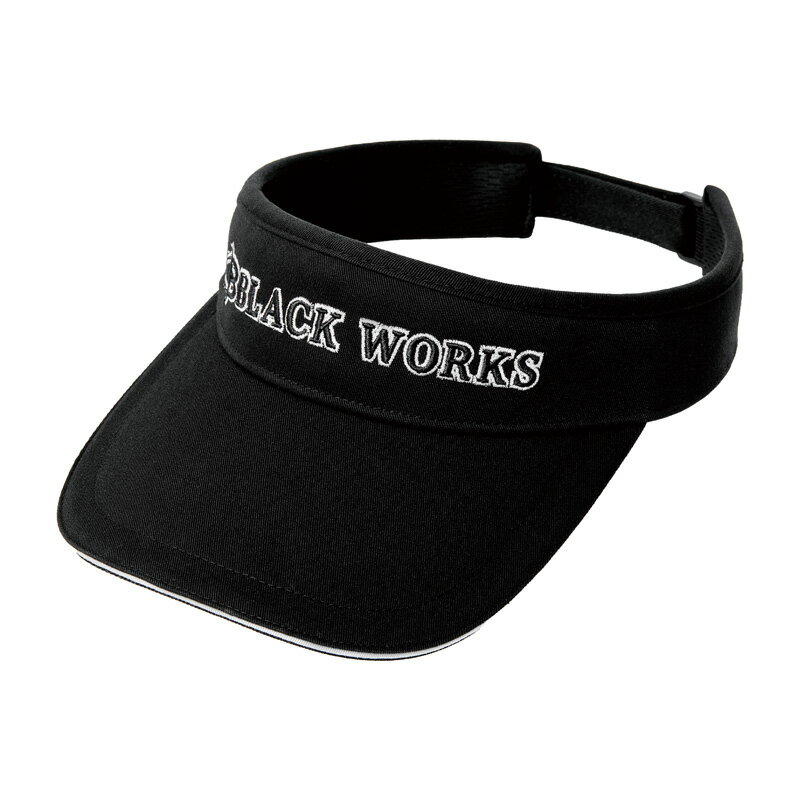 がまかつ　GM9128 ベーシックサンバイザー ブラック/シルバー(BLACK WORKS) F