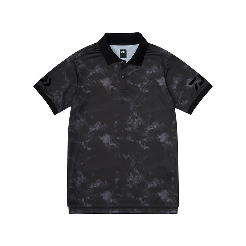 Wear - ダイワ　DE-7925 半袖ポロシャツ ブラックヘイズカモ XL
