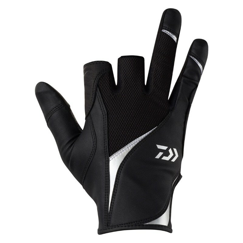 ダイワ　DG-7226 フィンガータッチジギンググローブ 3本カット ブラック 2XL