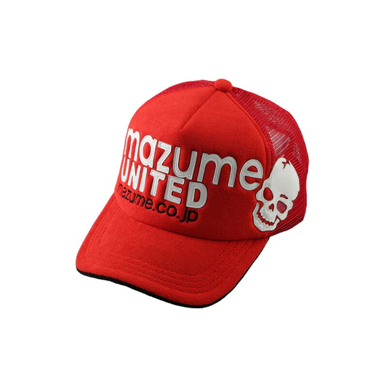 仕様表定番のmazumeスカルロゴCAPロングセラー製品です。アメリカンなBaseball cap スタンダードなタイプですが、mazume　UNITEDロゴとの組み合わせはスタイリッシュです。mazumeキャップはパイル生地を使用、オールシーズン対応です。mazume　mazume MZCP-940マズメ　MZCP-940 mazume キャップ●カラー：レッド●サイズ：フリー●内寸：約54cm〜59cm詳細はこちら