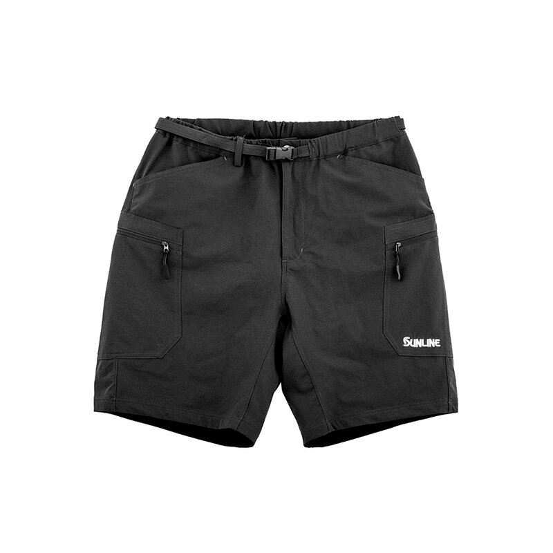 仕様表アウトドアシーンに最適なハーフパンツ。両側のサイドポケットはファスナー付きでルアーケース等の収納も可能な大きさです。バックポケットにもファスナーが付いており、正面腰ポケットと合わせて計6個のポケットが付いており収納力は抜群。釣り場で考えられるあらゆる動作に追従する高いストレッチ性を持った生地を採用しています。着る人を選ばない膝辺りの丈で設計。生地厚も厚すぎず薄すぎず通年着用できる着心地となっております。SUNLINE　SUW-05305サンライン　SUW-05305　フィッシングハーフパンツ●品　番：SUW-05305●カラー：ブラック●サイズ：LL●ウエイト：85〜110cm●股　上：24cm●股　下：23cm●わたり巾：36.5cm●素　材：ナイロン　85％　　　　　ポリウレタン　15％※サイズは目安です。詳細はこちら
