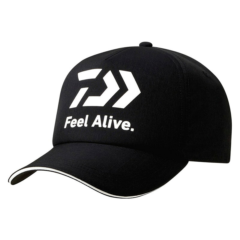 仕様表FeelAlive.ロゴを施した定番キャップふっくらとした発泡プリントロゴを採用した定番型のキャップ。バイザー裏をブラックにすることで水面からの光の照り返しを抑える。DAIWA　DC-9126Wダイワ　DC-9126W FeelAlive.キャップ●品　番：DC-9126W●素　材：(本体)ポリエステル100％●サイズ：LARGE●カラー：ブラック※生地の特性上、色落ちや変色が生じます。使用時にはご注意ください。詳細はこちら