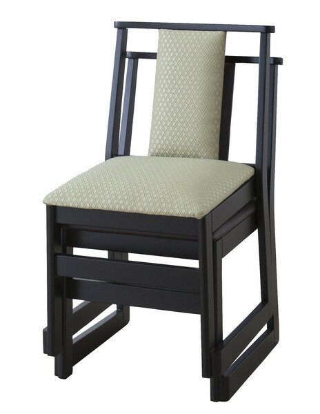 お座敷チェア ハイタイプ グリーン/ダークブラウン 法事チェア スタッキング チェア 和室 一人掛けチェア 料亭 旅館 神社 お寺 宴会 座敷 法事 たたみ用チェア 和室用椅子 畳用椅子 高座椅子 高椅子 和風 椅子 法事椅子 座敷椅子 完成品 [2]