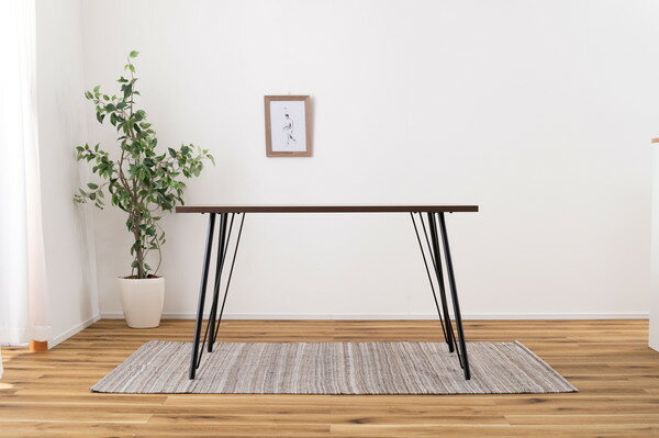 ダイニングテーブル 120×80 高さ72cm 幅120cm スチール おしゃれ インダストリアル シンプル 角型 長方形 四角 ミックス ナチュラル ブラウン