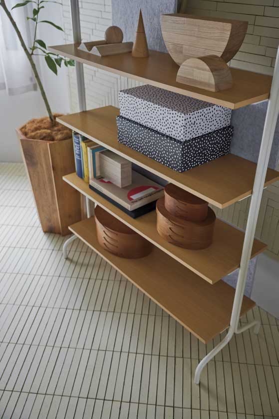 シェルフ 5段 おしゃれ オープンラック 幅99cm 奥行39cm 高さ146cm ブラウン/ナチュラル 収納棚 本棚 アイアンラック メラミン化粧板 スチール脚 インダストリアル モダン スタイリッシュ 飾り棚 リビング収納 店舗什器 陳列棚 東谷 PT-809 組立式 [2]