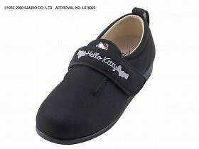 靴 ウェルファン ハローキティ 屈曲性 耐久性 フィット 撥水加工 防水 抗菌 ダブルマジックIII3E（ハローキティ）黒 おすすめ やわらかい 快適 かわいい おしゃれ 便利