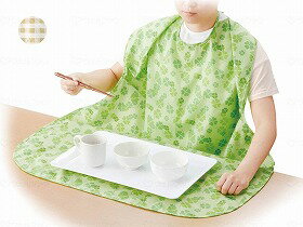 食事用エプロン オオサキメディカル グリーン 耐久撥水加工 PH食事用エプロン ST おすすめ こぼれにくい ズレにくい 漏れにくい 介護 安心