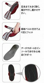 ケアフルIII　9E　ワイン　左3L/右サイズ違い